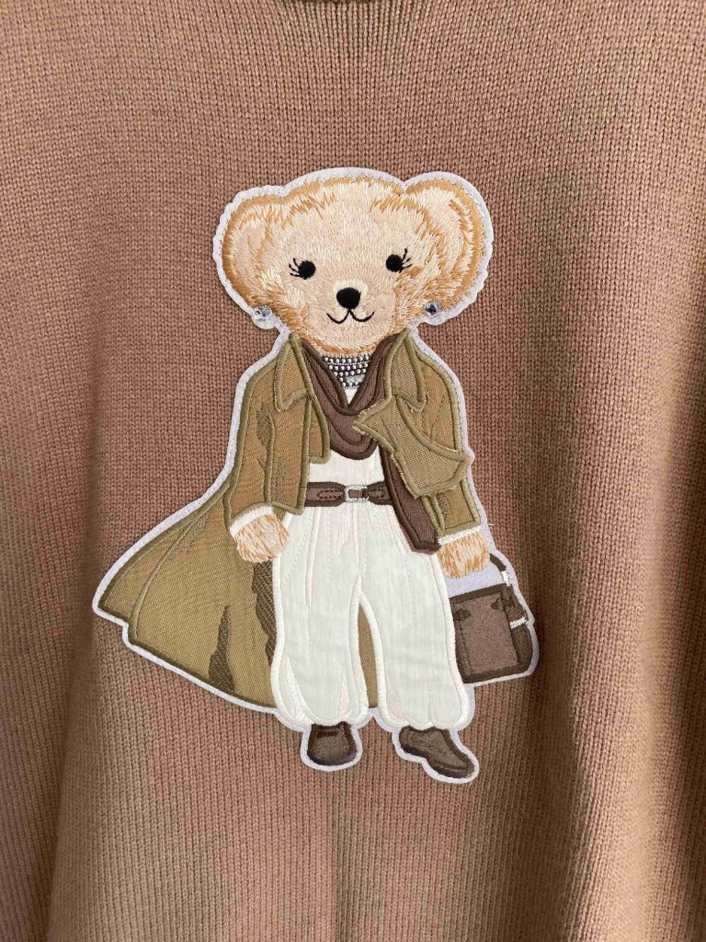 Women Polo Ralph Lauren Purple Label Bear Graphic Sweater - Picture 3 of 6